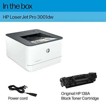 HP LaserJet Pro 3001dw Wireless Black & White Printer, Best-for-Office (3G65OF)