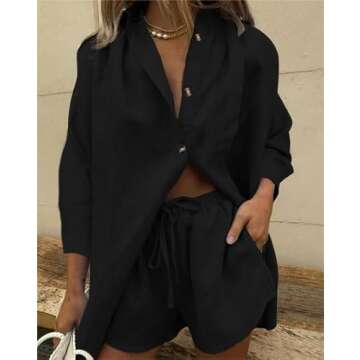 ZAAYO Women’s 2-Piece Cotton Outfit Set for Relaxed Style