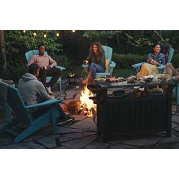 Keter Unity XL Portable Outdoor Table with Stainless Steel Top for Kitchen Prep and Outdoor Storage Cabinet for Grilling Accessories, Dark Grey