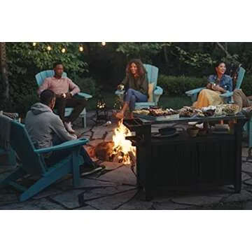 Keter Unity XL Portable Outdoor Table with Stainless Steel Top for Kitchen Prep and Outdoor Storage Cabinet for Grilling Accessories, Dark Grey