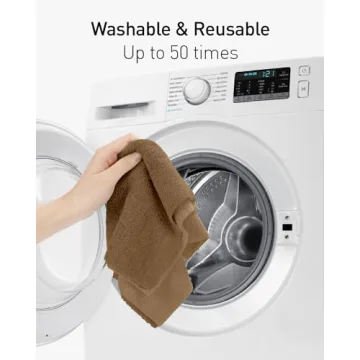 Fantasticlean Microfiber Cleaning Cloth Roll -75 Pack, Tear Away Microfiber Towels, 12" x 12", Reusable, Washable, Scratch Free, Ultra Absorbent Dish Rags for Car, Home, Garage or Shop (TAN)