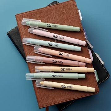 Mr. Pen Gel Highlighter | 8 Pack Pastel No Bleed