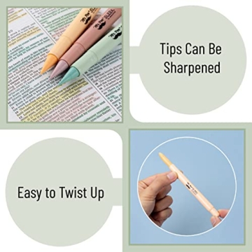 Mr. Pen Gel Highlighter | 8 Pack Pastel No Bleed