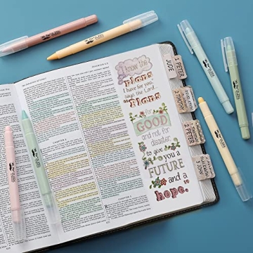 Mr. Pen Gel Highlighter | 8 Pack Pastel No Bleed