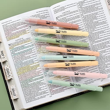Mr. Pen Gel Highlighter | 8 Pack Pastel No Bleed