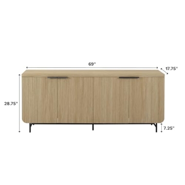 Walker Edison Fluted Door Sideboard for Modern Homes