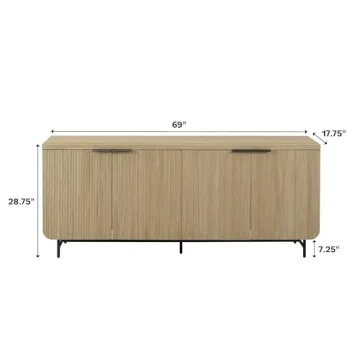 Walker Edison Fluted Door Sideboard for Modern Homes