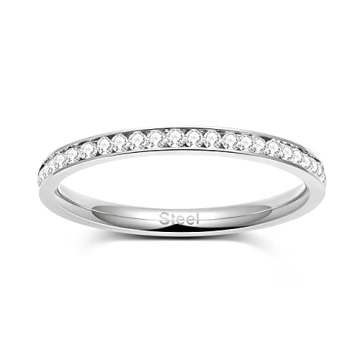Monkton CZ Simulated Diamond Stackable Ring for Women