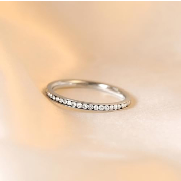 Monkton CZ Simulated Diamond Stackable Ring for Women