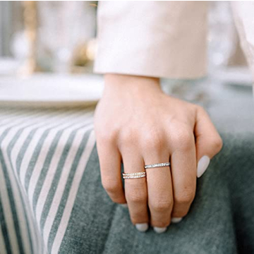 Monkton CZ Simulated Diamond Stackable Ring for Women