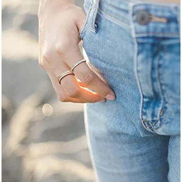 Monkton CZ Simulated Diamond Stackable Ring for Women