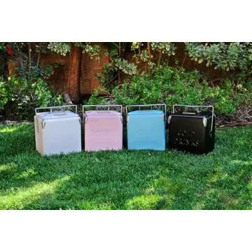 Permasteel 14-Qt Small Retro Vintage Cooler Ice Chest, Hard Metal Portable Beverage Cooler, Personal...