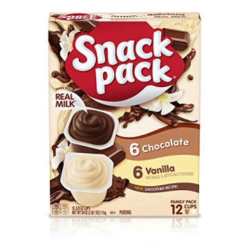 Snack Pack Pudding Cups – Chocolate & Vanilla, 12 Count