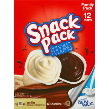 Snack Pack Pudding Cups – Chocolate & Vanilla, 12 Count