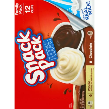 Snack Pack Pudding Cups – Chocolate & Vanilla, 12 Count