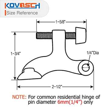 Adjustable KOVOSCH Hinge Pin Door Stopper - Durable & Stylish