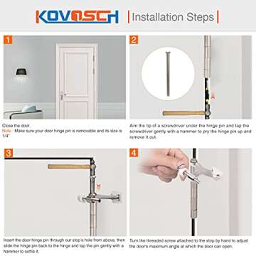 Adjustable KOVOSCH Hinge Pin Door Stopper - Durable & Stylish