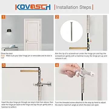 Adjustable KOVOSCH Hinge Pin Door Stopper - Durable & Stylish