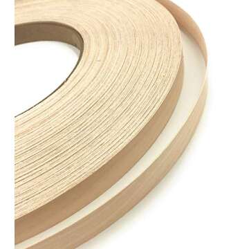 Edge Supply Maple 3/4” X 50' Roll of Plywood Edge Banding – Pre-glued Real Wood Veneer Edging ?...