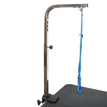 Go Pet Club - 42 Inch Dog Grooming Table - Pet Grooming Table - Foldable, Adjustable Arm, Portable, Non-Slip Grooming Table for Dogs at Home - Black