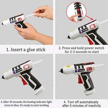 Cordless Hot Glue Gun for Quick Crafting and DIY Projects