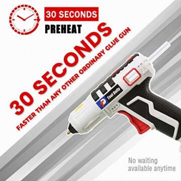 Cordless Hot Glue Gun for Quick Crafting and DIY Projects