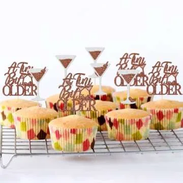 24Pcs Espresso Martini Cupcake Toppers for Celebrations