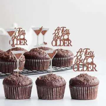 24Pcs Espresso Martini Cupcake Toppers for Celebrations