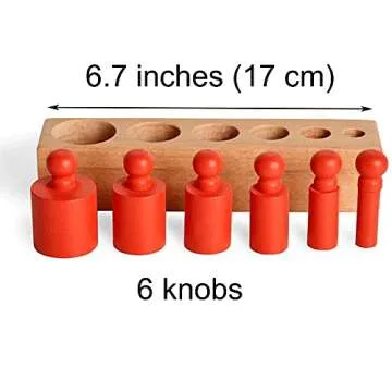 Montessori Knobbed Cylinder Blocks for Early Learners