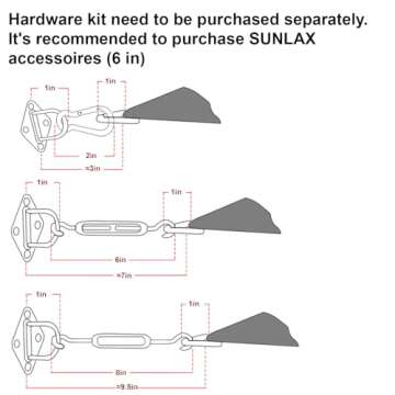 SUNLAX Sun Shade Sail 10' x 10' Sand Rectangle Canopy Sail Shade Cover UV Block Permeable Sunshade Outdoor for Patio Backyard Deck Pergola (We Make Custom Size)