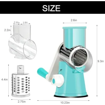Cambom Rotary Cheese Grater: Effortless Cheese & Veggie Shredding