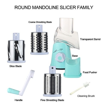 Cambom Rotary Cheese Grater: Effortless Cheese & Veggie Shredding