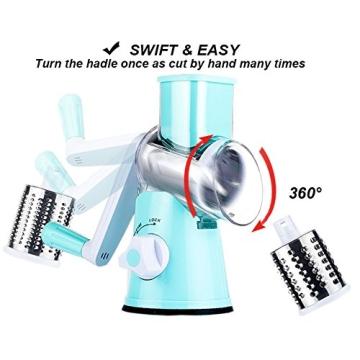 Cambom Rotary Cheese Grater: Effortless Cheese & Veggie Shredding