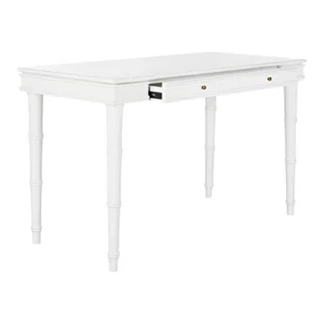 Safavieh Modern Coastal White Writing Desk with Drawer