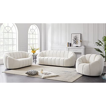 Modern Velvet Sofa with Deep Channel Tufting - Meridian Elijah