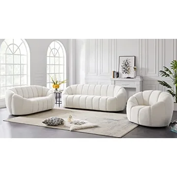 Modern Velvet Sofa with Deep Channel Tufting - Meridian Elijah