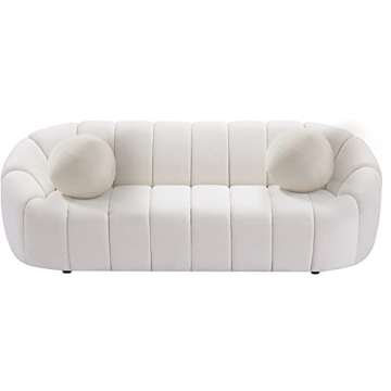 Modern Velvet Sofa with Deep Channel Tufting - Meridian Elijah