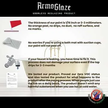 Armoglaze Bathtub Refinishing Kit - Odorless DIY Epoxy