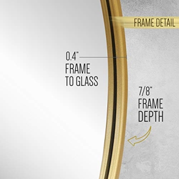 Premium Gold Circle Wall Mirror - Elegant Home Decor