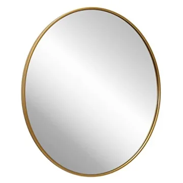 Premium Gold Circle Wall Mirror - Elegant Home Decor