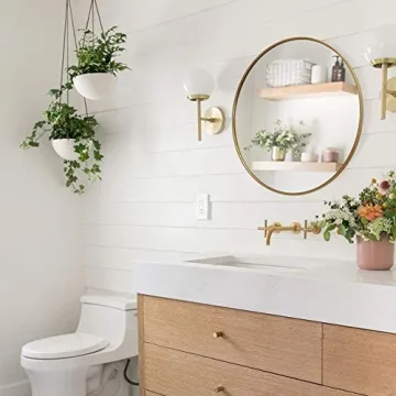 Premium Gold Circle Wall Mirror - Elegant Home Decor