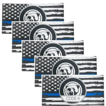 Thin Blue Line Sticker Code 4 - Police Support Decal for Cars