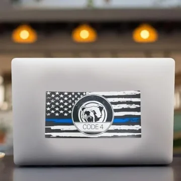 Thin Blue Line Sticker for Car and Laptop Support