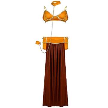 UIWFJEH Sexy Costume Princess Slave Miss Manners Uniform, Princess Leia Adult Costume, Women Hallowe...