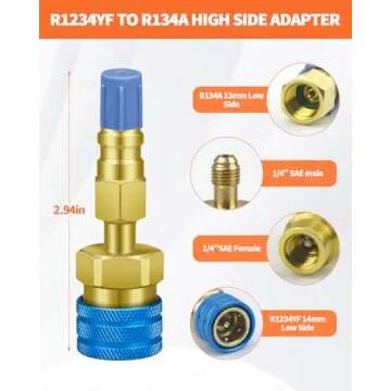 R1234YF to R134A Adapter Kit for Air Conditioning