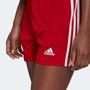 adidas Women's Squadra 21 Shorts, Team Power Red/White, Small