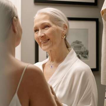 FANCIME February Birthstone Necklace for Women Amethyst Teardrop Necklace S925 Sterling Silver Infinity Love Birthday Gifts for Mom Women, 16"+2" Inches