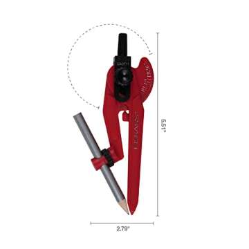Fiskars Plastic Kids Compass for Geometry - Math Compass for Kids 8+ - Back to School Supplies - Includes Pencil - Color May Vary