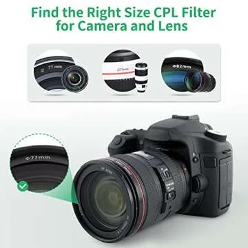 PROfezzion 49mm Circular Polarizer Filter for Canon Cameras