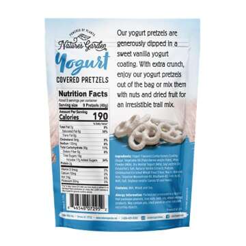 Nature's Garden Yogurt Covered Pretzels – No Trans Fat, Indulgent Snack, Flavored Pretzels – 7 O...